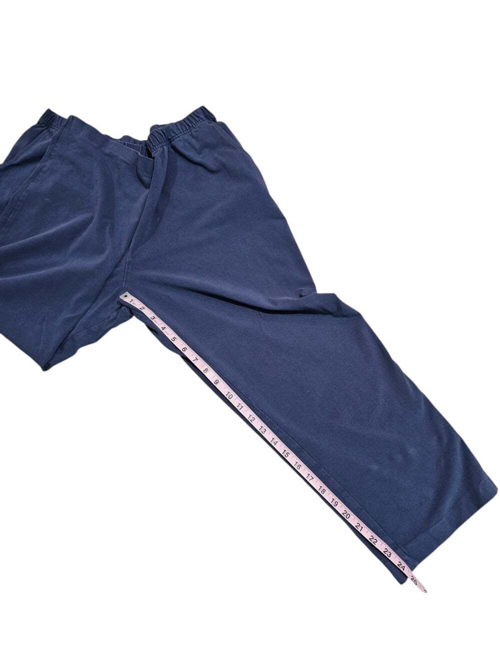 L.L.Bean Women 1X Blue Pants Cotton Solid Casual Luxury Essential Lounge - Picture 7 of 7